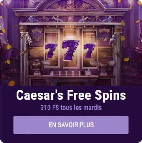 Caesars Free Spins avec conditions et modalités d'utilisation