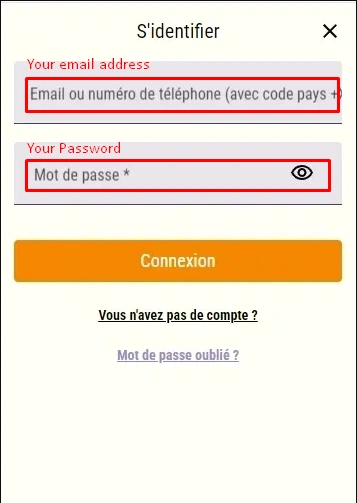 Formulaire de connexion sécurisée Julius Casino